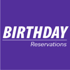 Purple Background with Birthday reservations in center