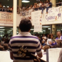 crowded event in Courtyard