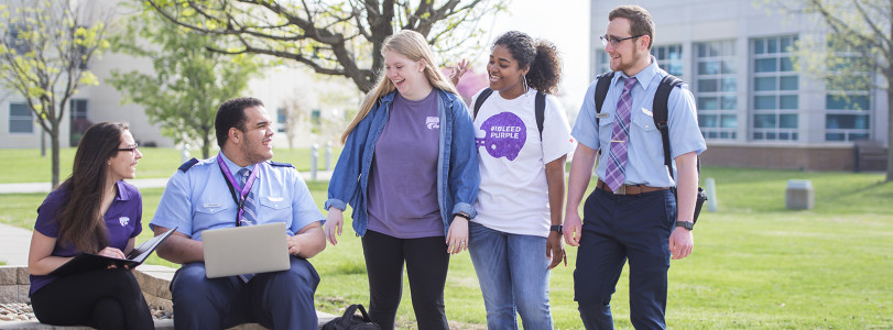 K-State Salina Campus group of students outside