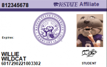 former horizontal affiliate ID card picturing Willie Wildcat